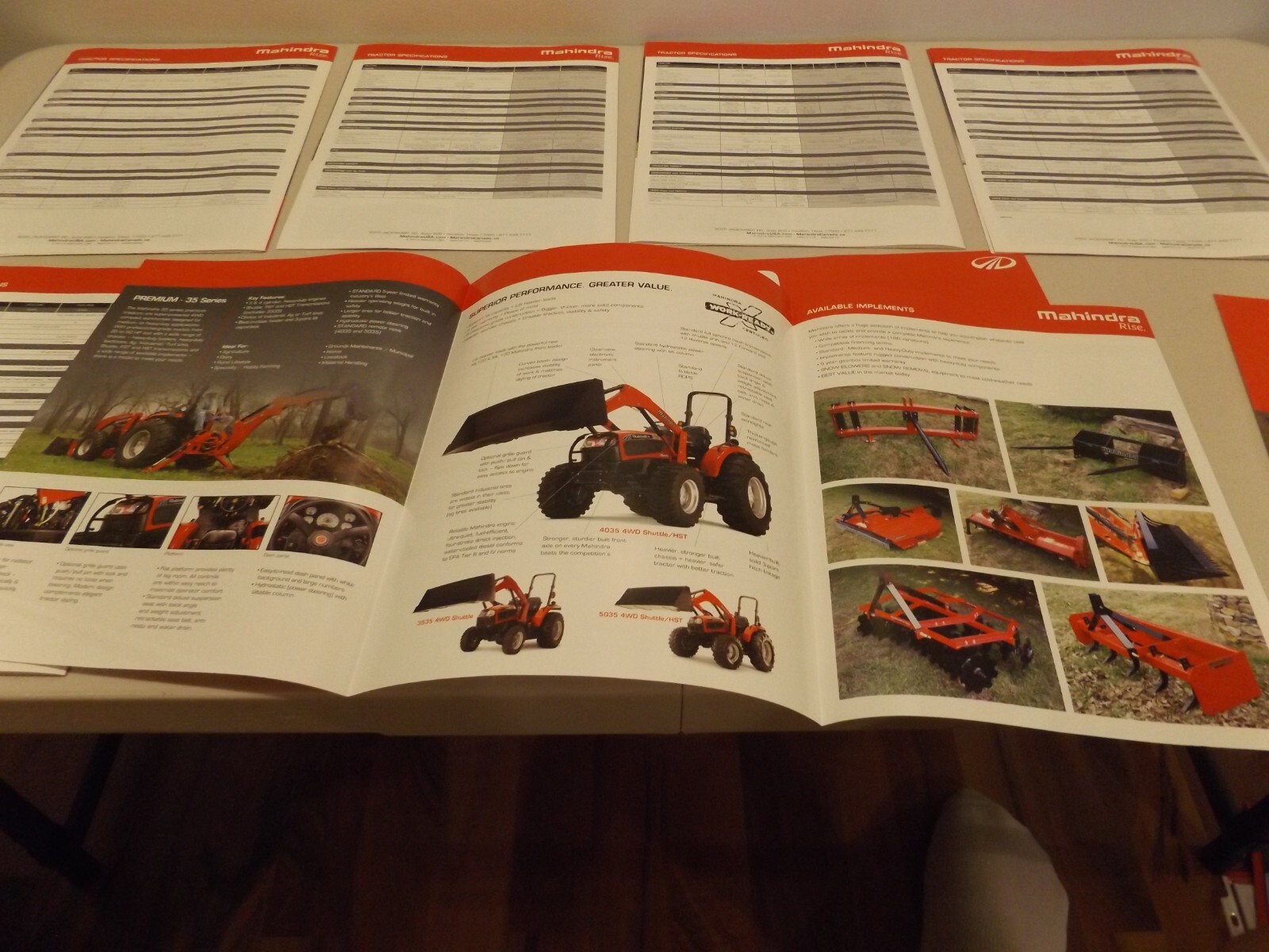 8-pc. MAHINDRA SERIES TRACTORS, 2014-2015