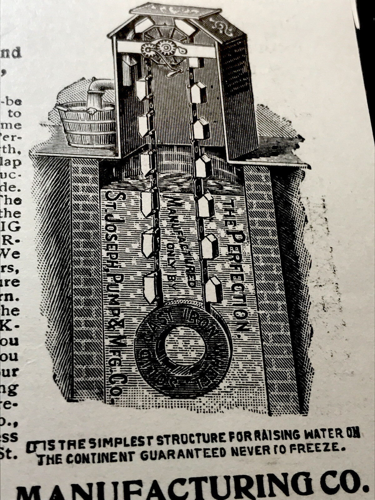 ORIGINAL 1897 St. Joseph Water Pump Farm Advertising – Missouri