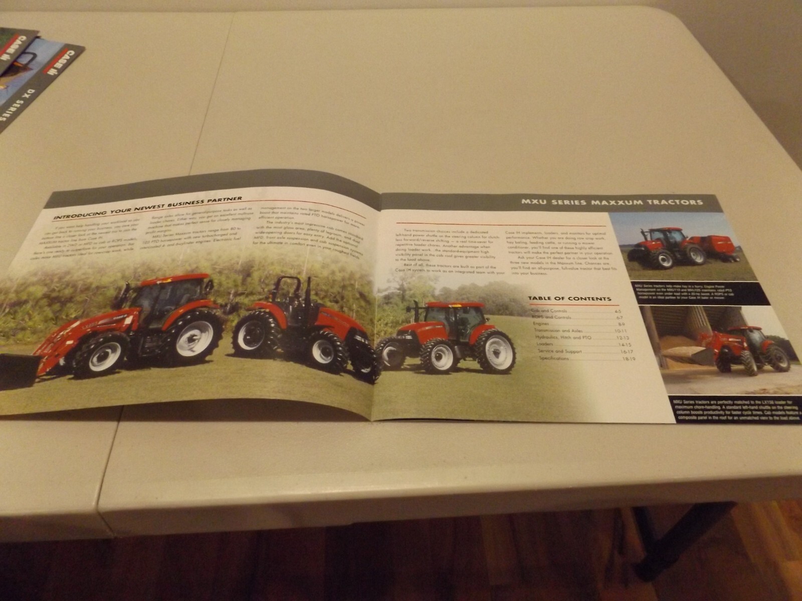 CASE-IH MXU SERIES MAXXUM TRACTORS 80 to 105 , LIT # CIH1070109 100325 2003