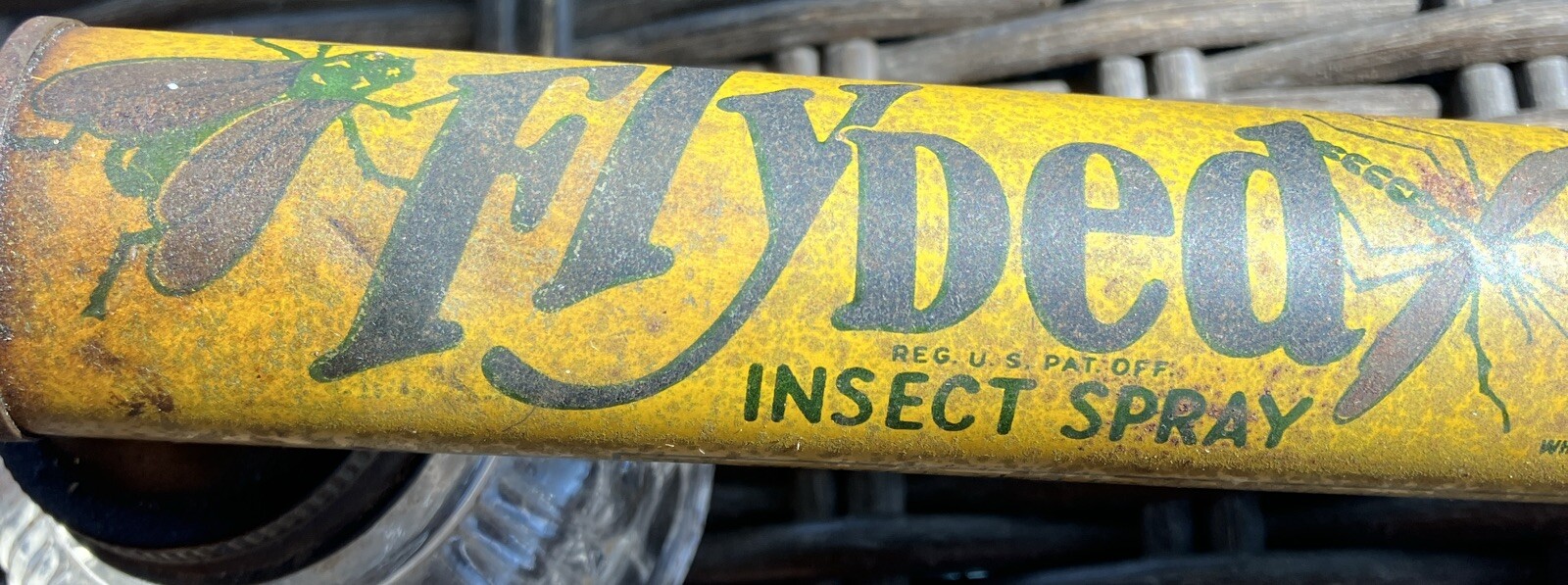 1940’s Flyded Insect Sprayer Embossed Glass Version