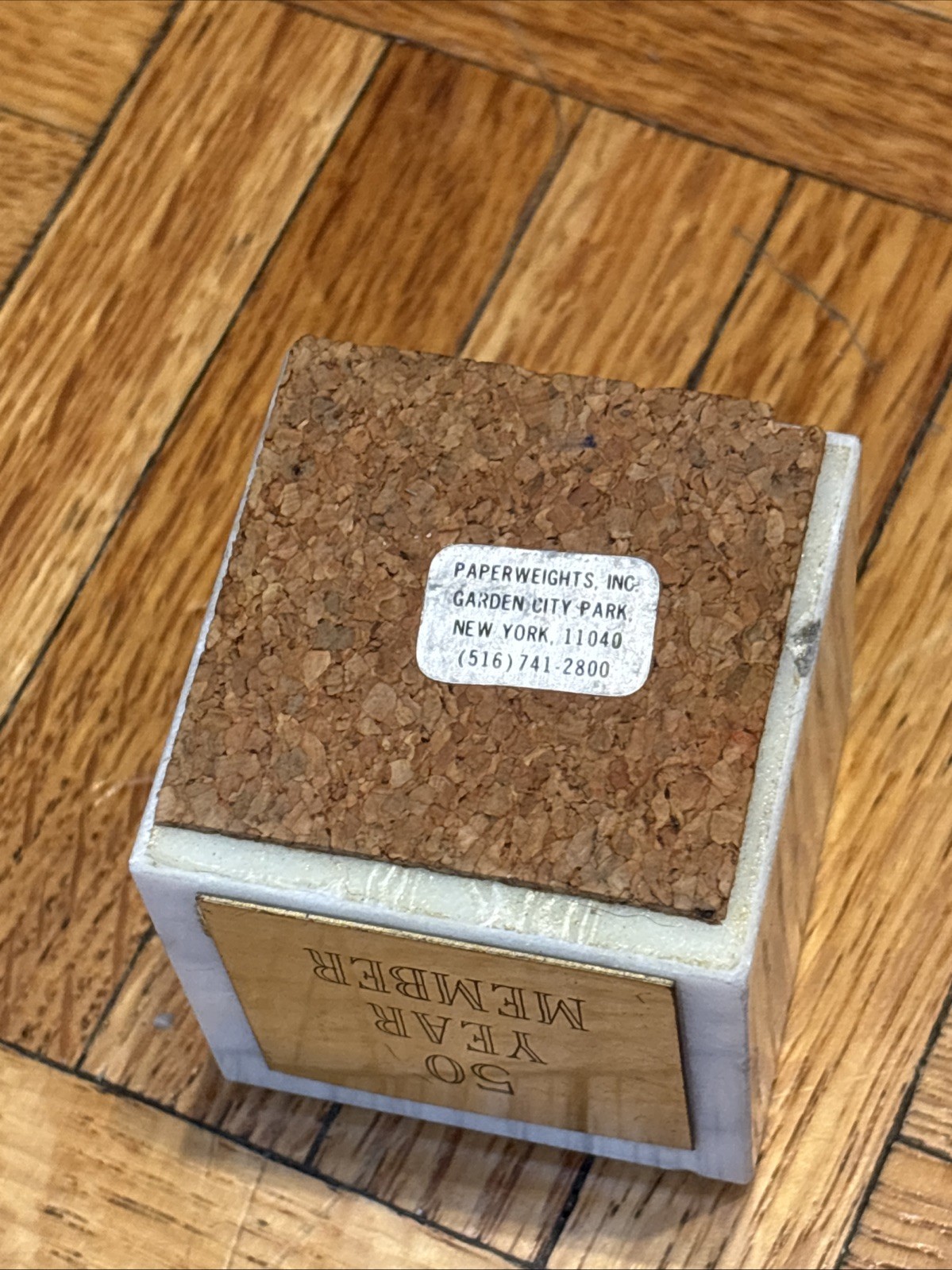 Vintage Illinois Farm Bureau 50 YEAR MEMBER Marble Paperweight