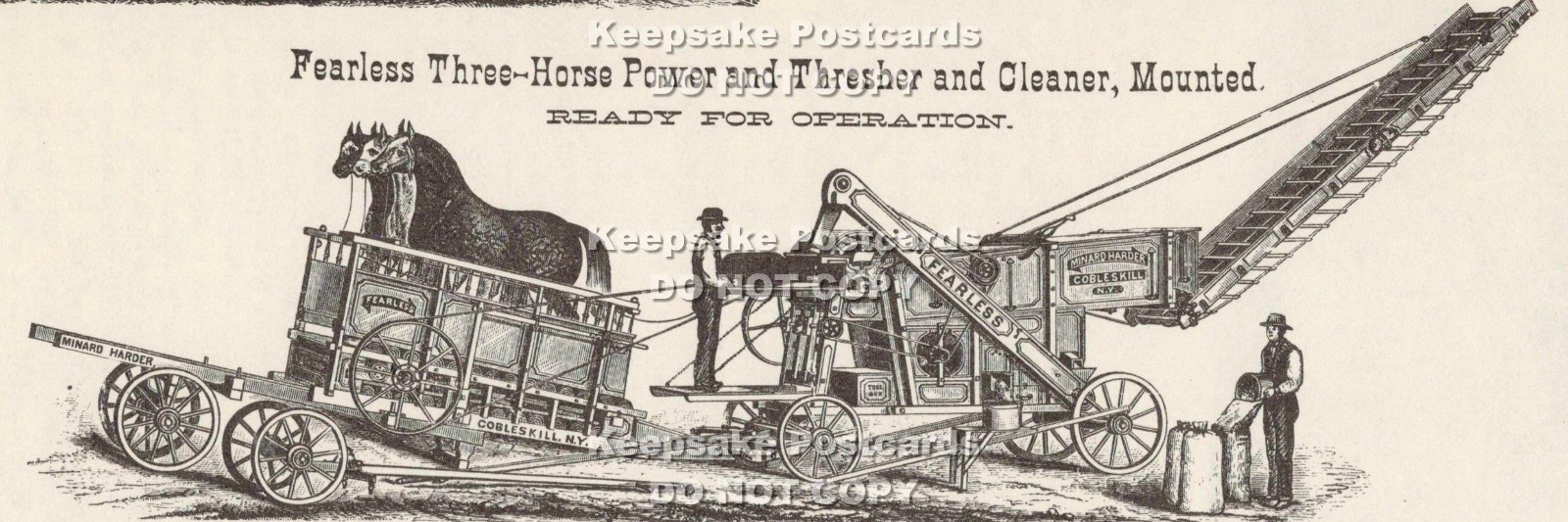 Empire Agricultural Works Horse-powered Threshers Cobleskill NY Vintage Print Ad