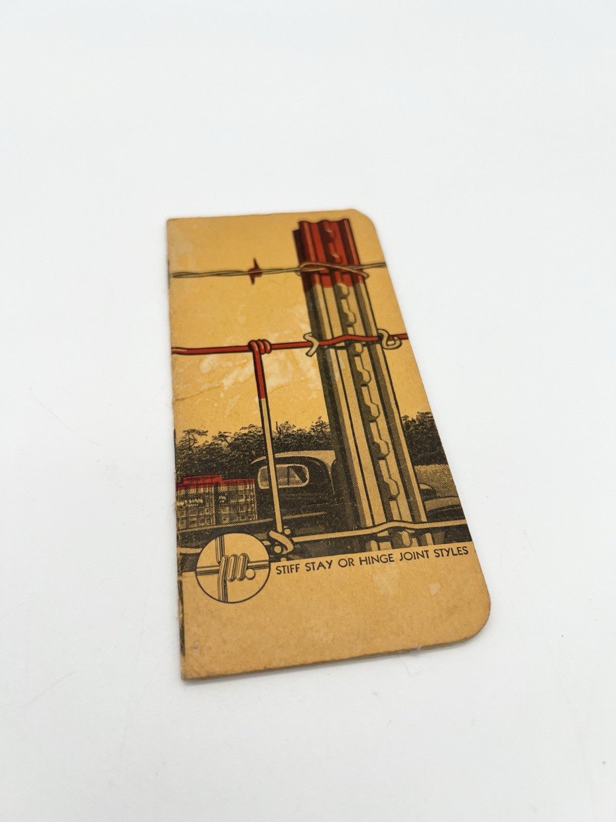 Vintage 40s Red Brand Fence Advertising Pocket Notebook USA Farm Promo Ephemera