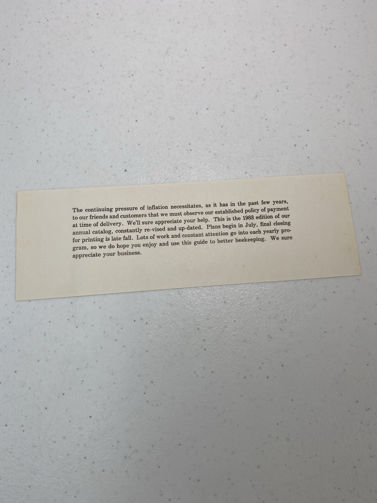Dadant Beekeepers 1983 Catalog Envelope Order Form