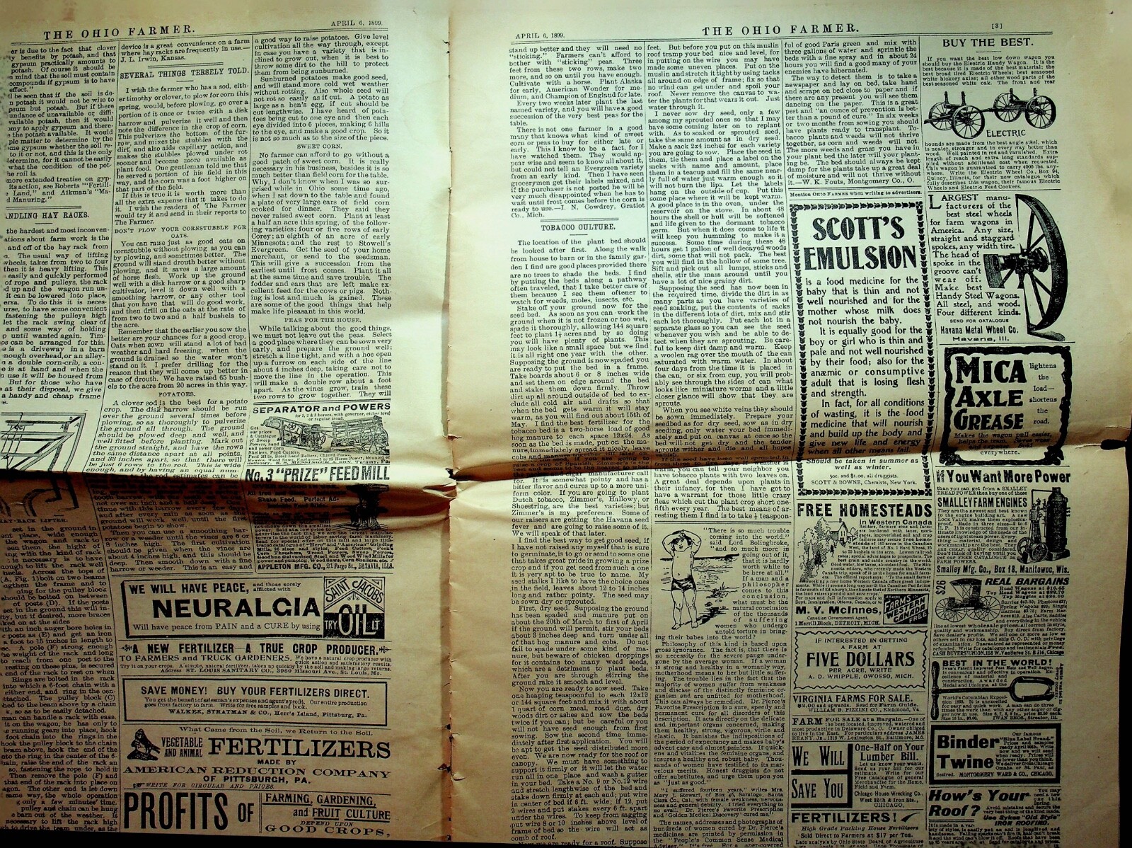 TWO OHIO FARMER 1899 & 1934 PAPERS – E17-H