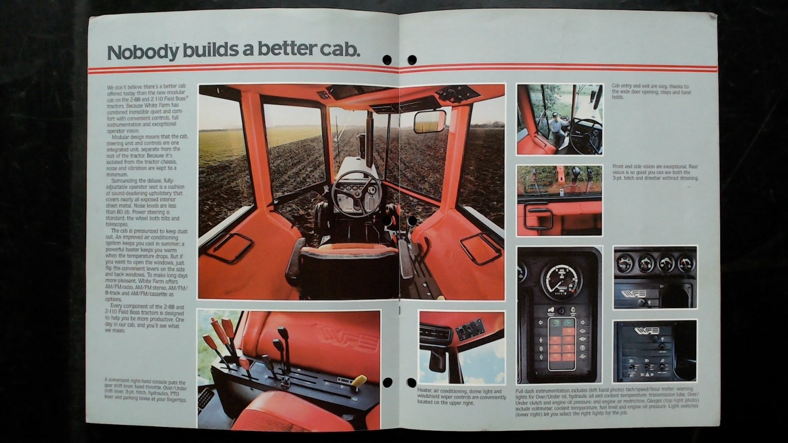 White Farm Equipment Field Boss Tractors Brochure 2-88 2-110 Vintage