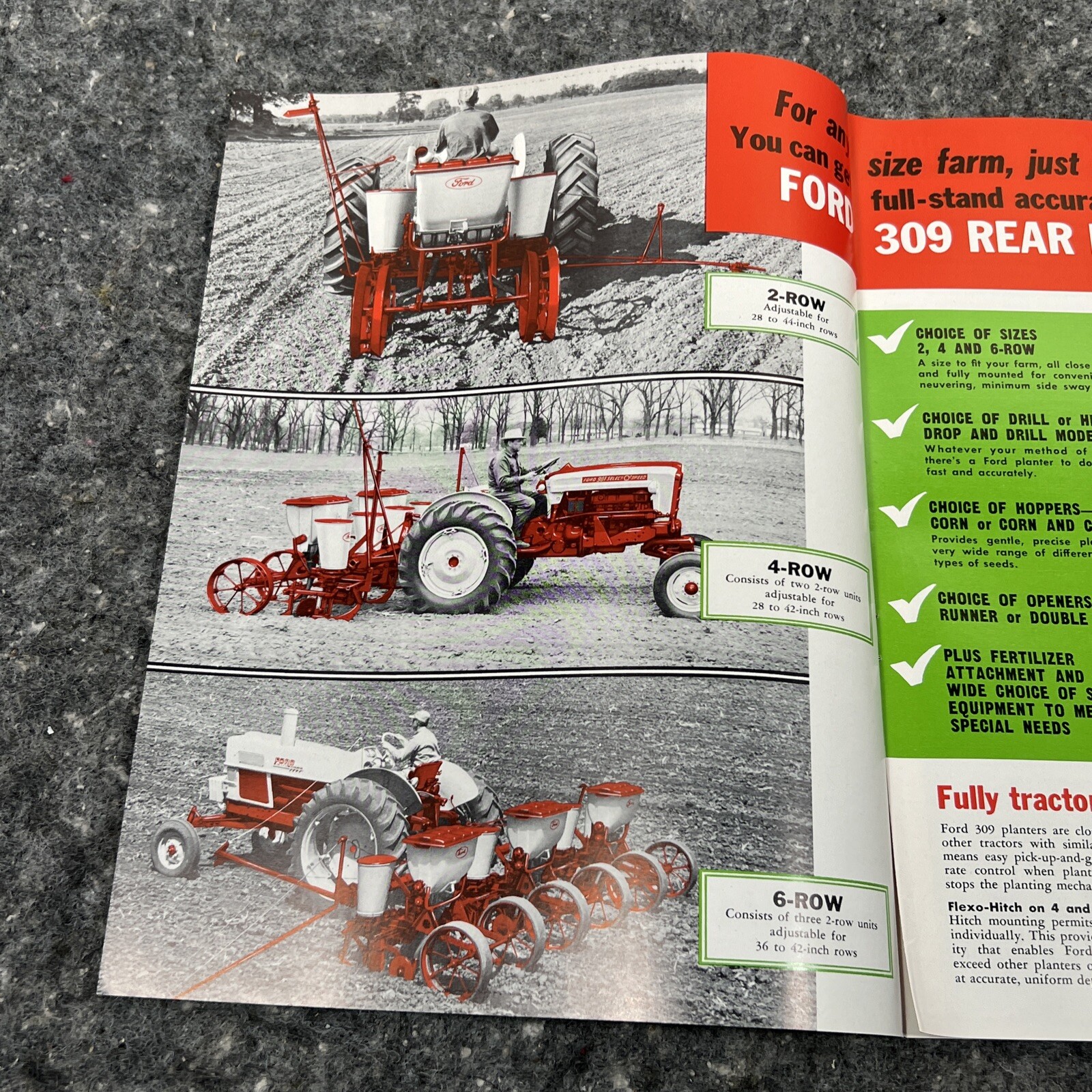 FORD 2,4,6 REAR MOUNTED PLANTERS 8 PAGES SALES BROCHURE