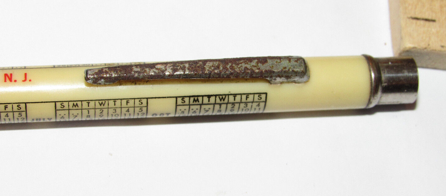 VINTAGE 1947 ADVERTISING CALENDAR MECH PENCIL! FARM & DAIRY EQMNT! BELVIDERE, NJ