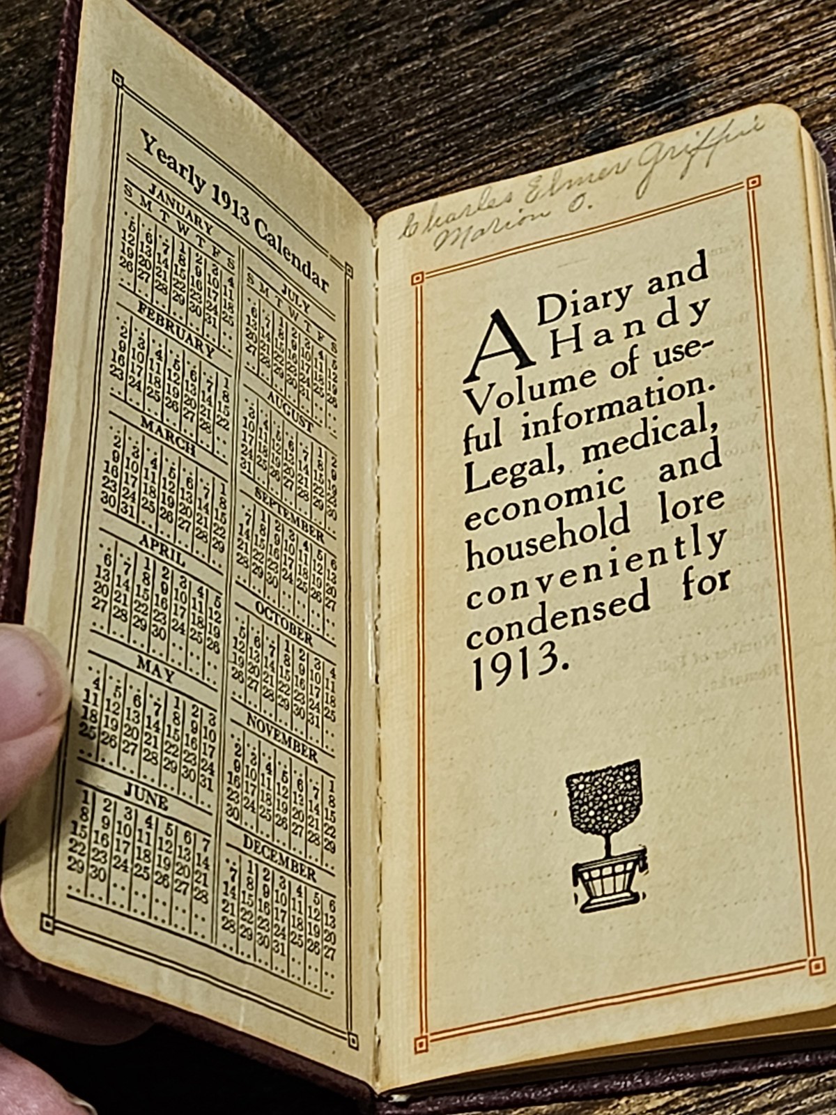 1913 Huber Traction Engine Pocket Memo Ledger Marion Ohio