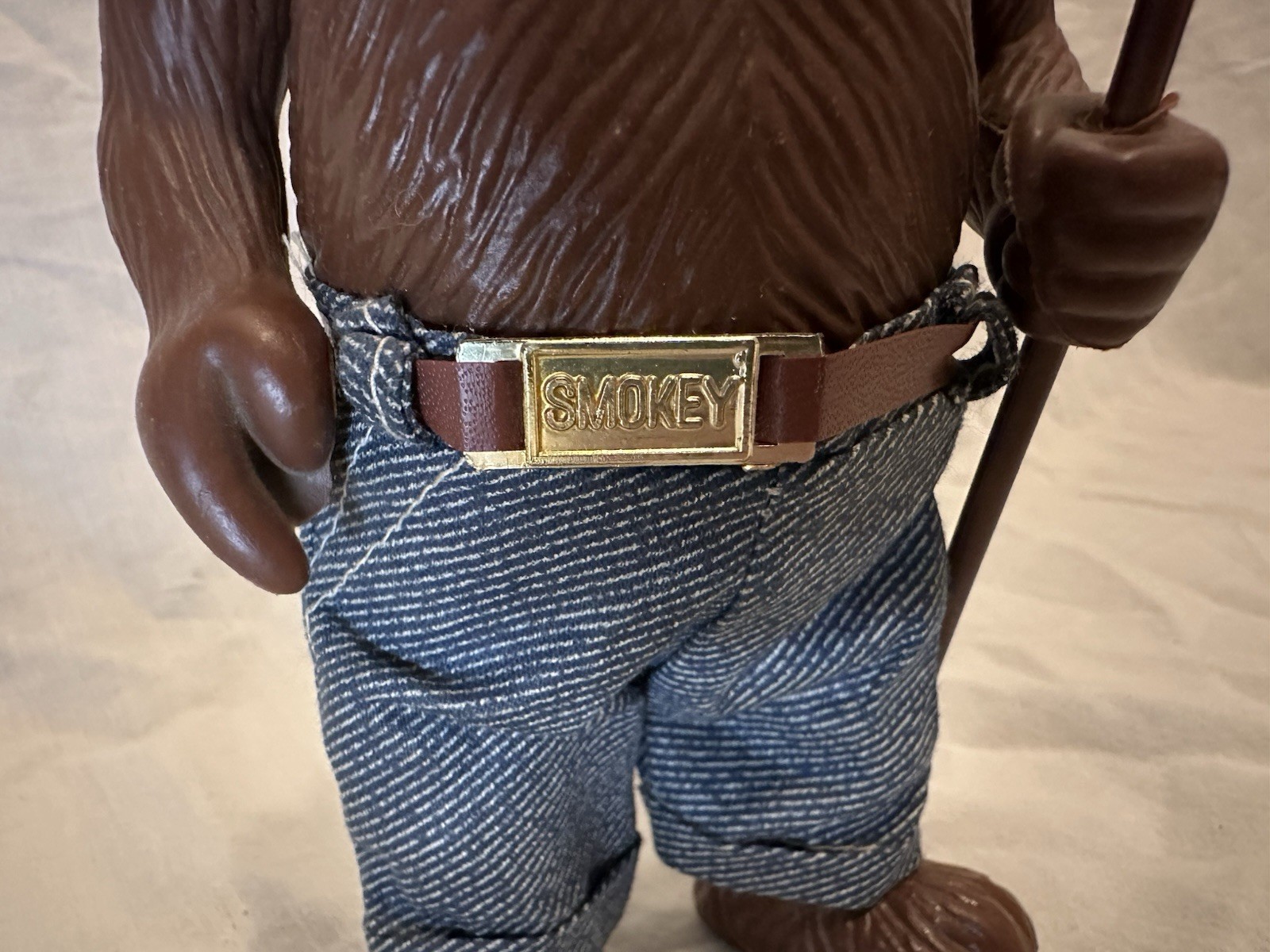 Vintage Smokey Bear Figure R Dakin Hong Kong w Shovel Jeans 8”