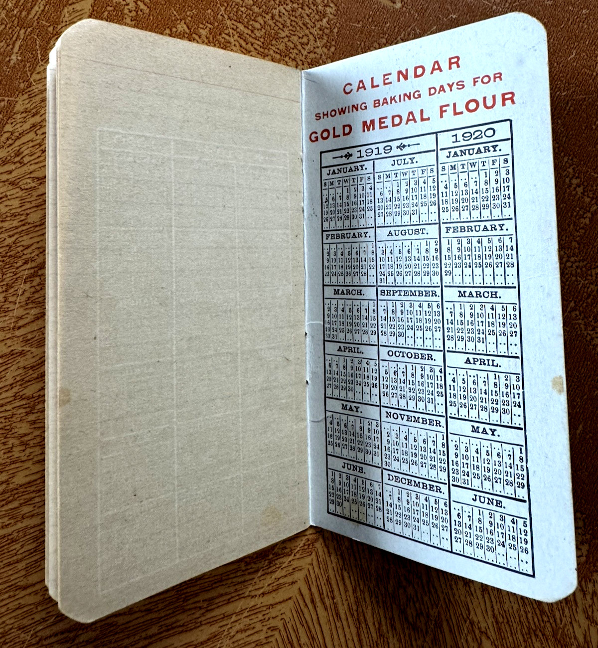 Vintage Gold Medal Flour Note Pad (HANDWRITTEN FARM NOTES) 1919-1920~343