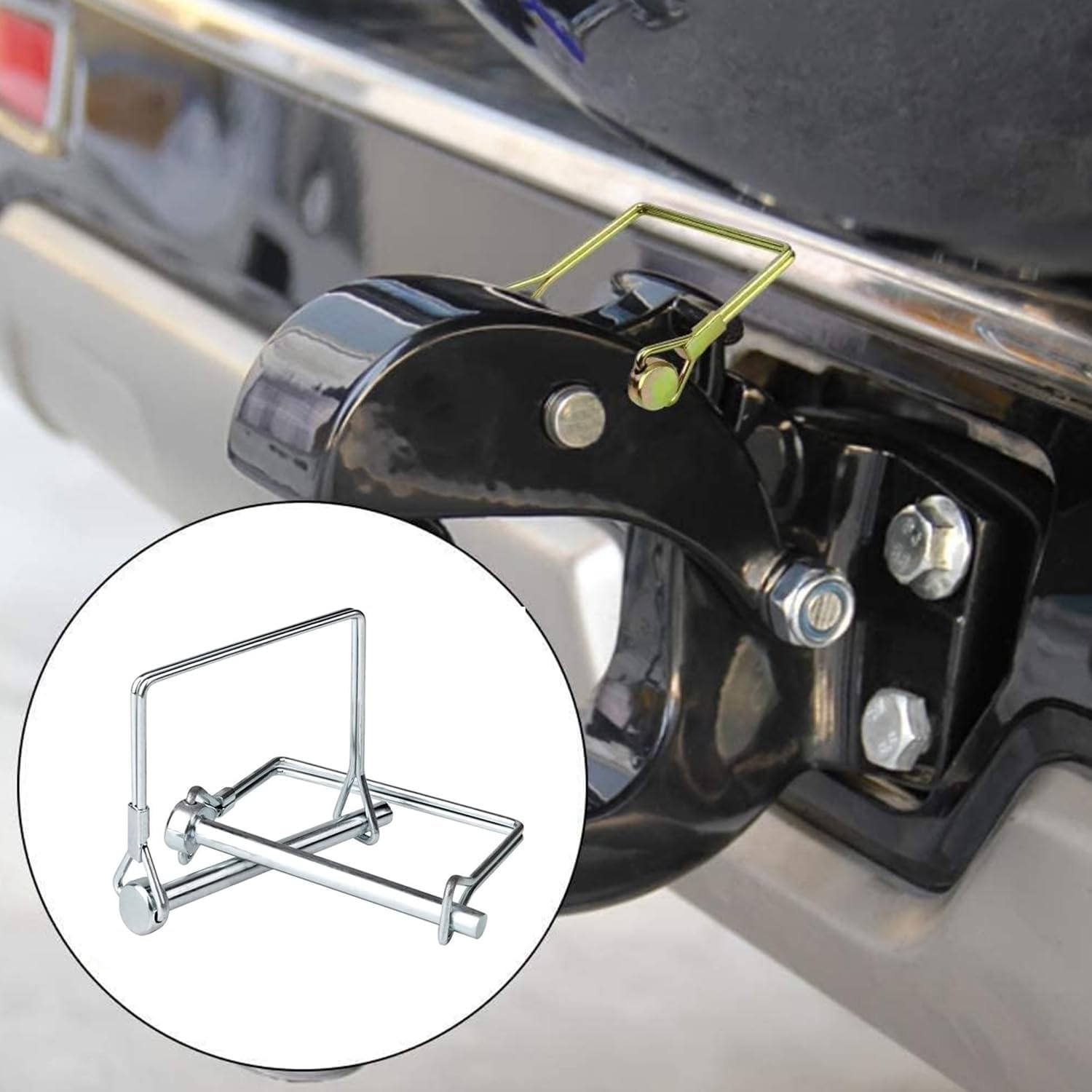 10 Pcs 5/16x4in Trailer Coupler Pin Heavy Duty Wire Lock Pin Secure Towing Hi…