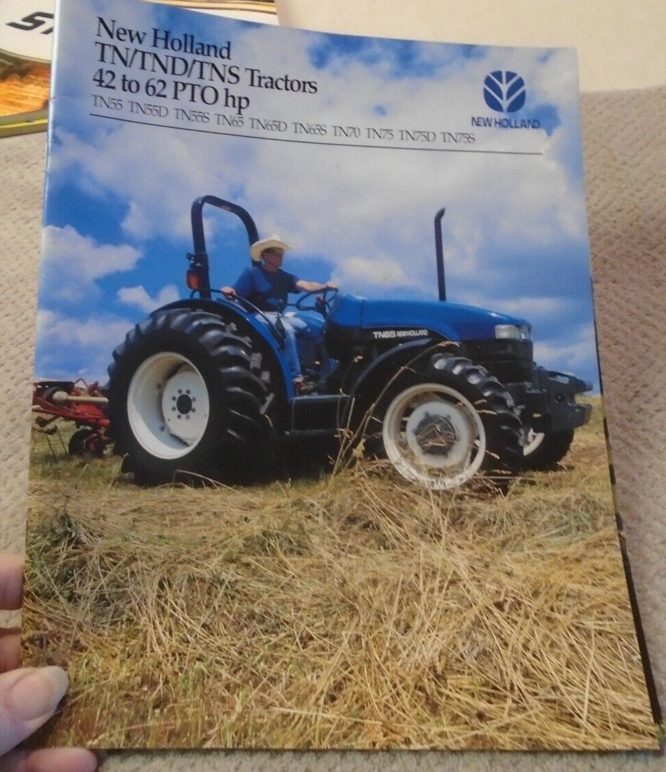 New Holland TN/TND/TNS TRACTORS Sales Brochure 42 to 62 PTO hp TN55/D/S TN65/D