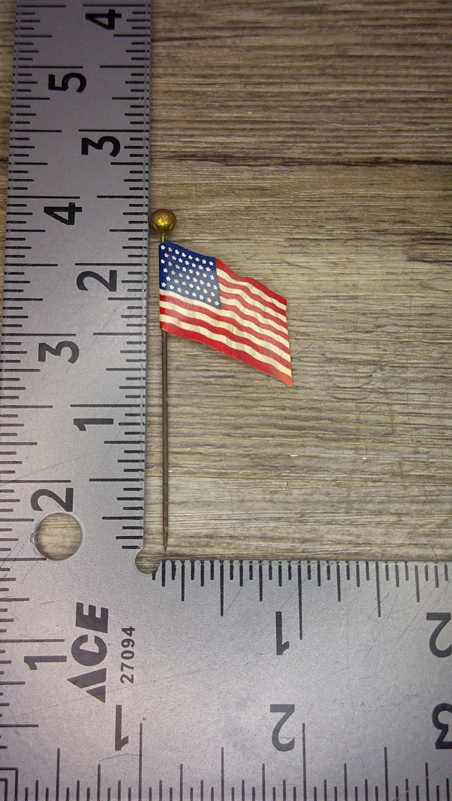Flag stick pin advertising Liberty Plows Rock Island plow co Rock Island, Il Z93