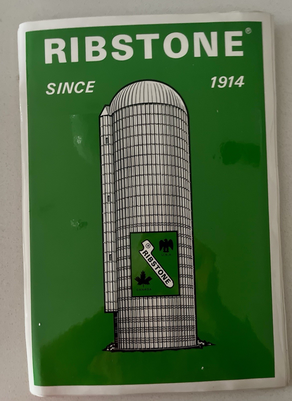 🇨🇦 Vintage Ribstone Canada Farm Sticker Silo Logo Since 1914 13&Prime;x9&Prime; Decal