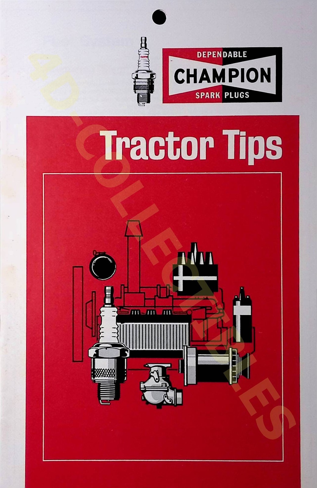Vintage Farm Equipment Brochure Champion Spark Plugs Tractor Tips Specs