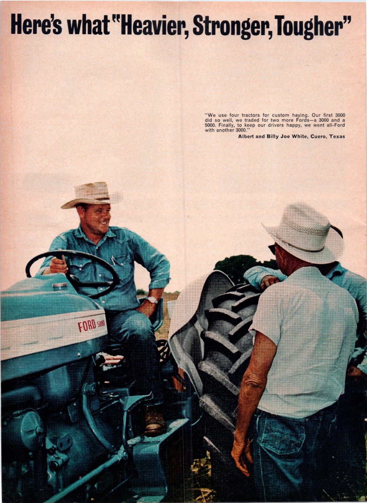 1966 Ford Model 5000 Farm Tractors 60&rsquo;s Vintage 2-Page Print Ad