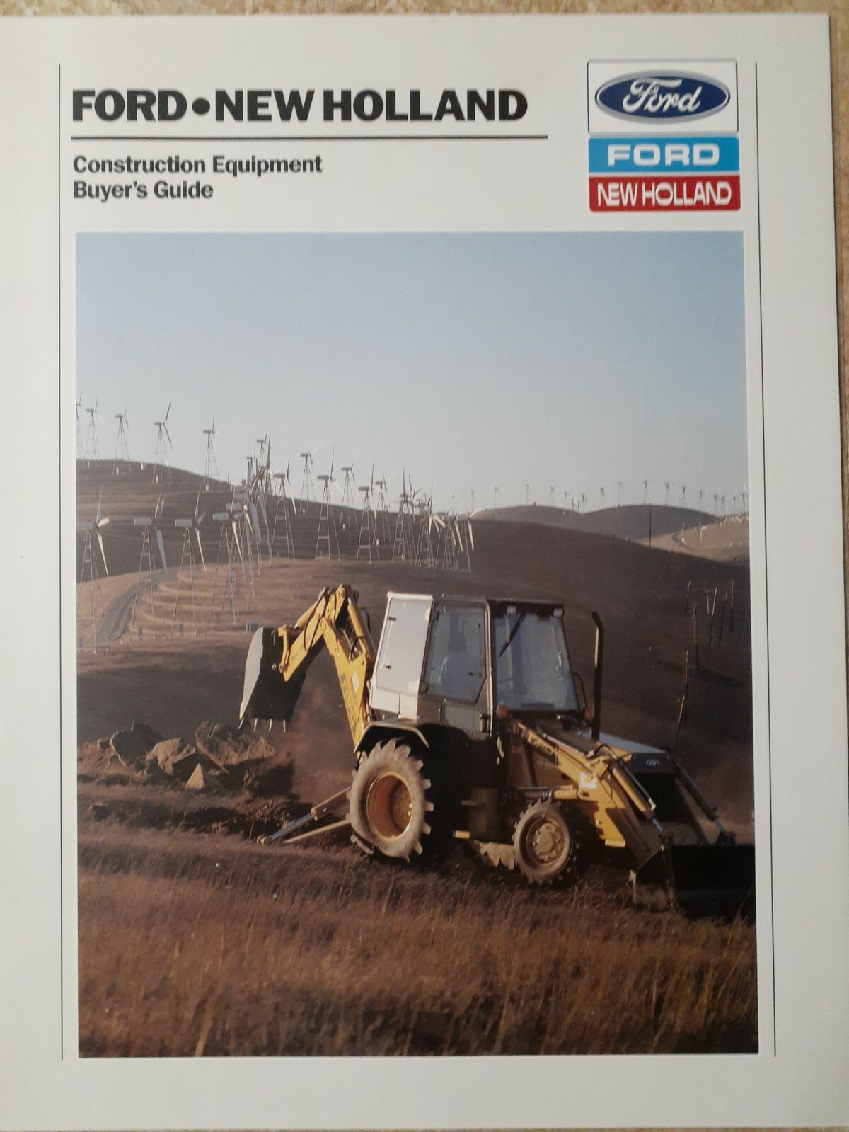 FORD NEW HOLLAND Construction Equipment Buyer&rsquo;s Guide Brochure