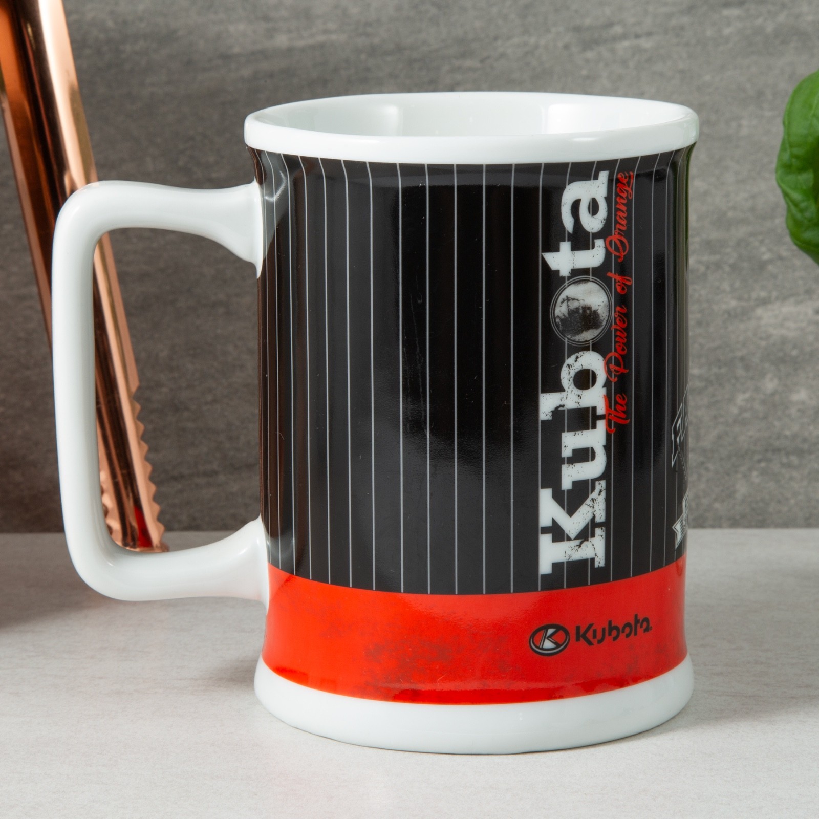 RARE Kubota « Power of Orange » Ceramic Mug Series 2 Black/Orange Choko Authentics