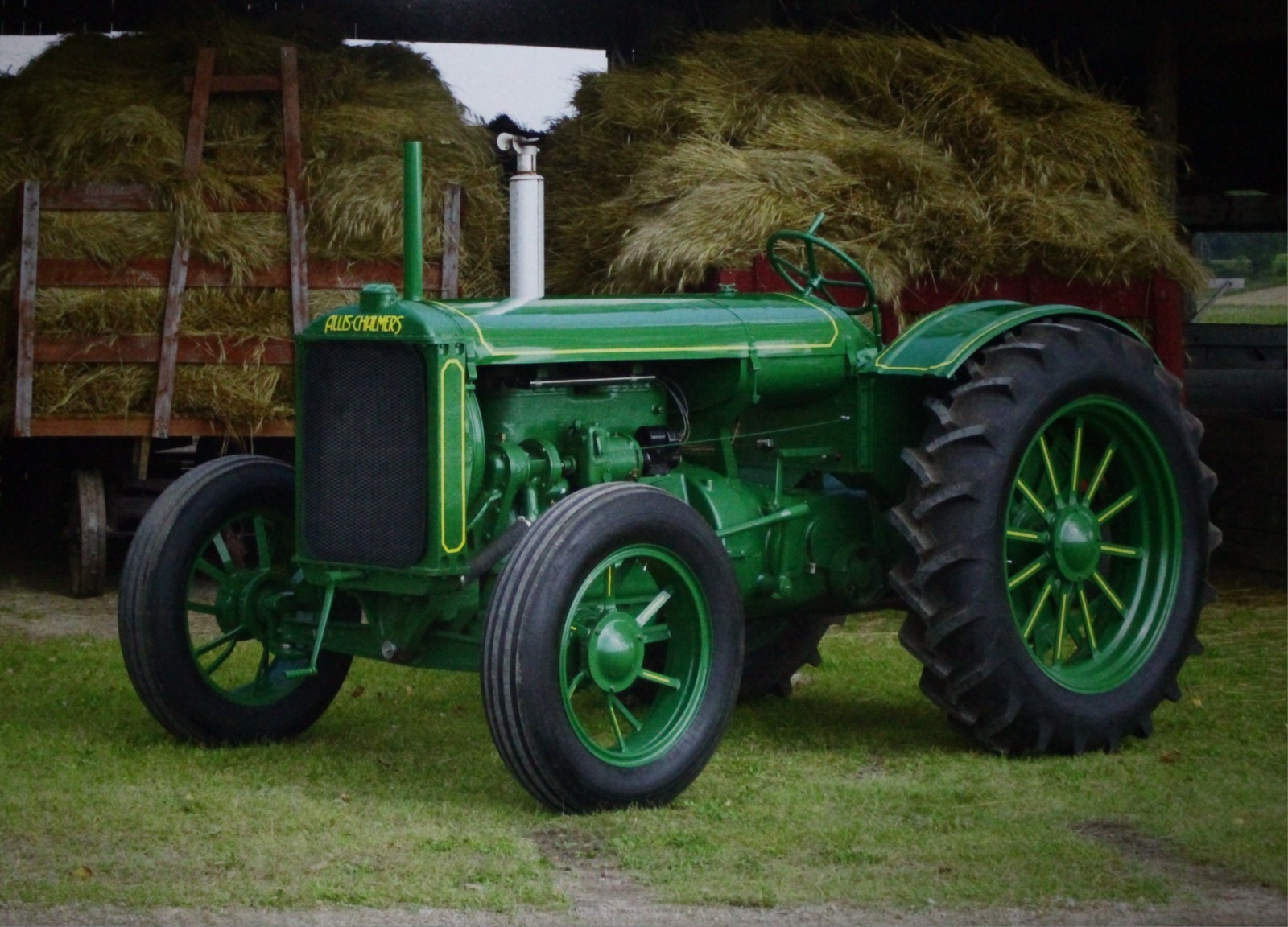 Allis Chalmers Tractor Vintage Picture Wall Art Country Barn Hay Farm Decor
