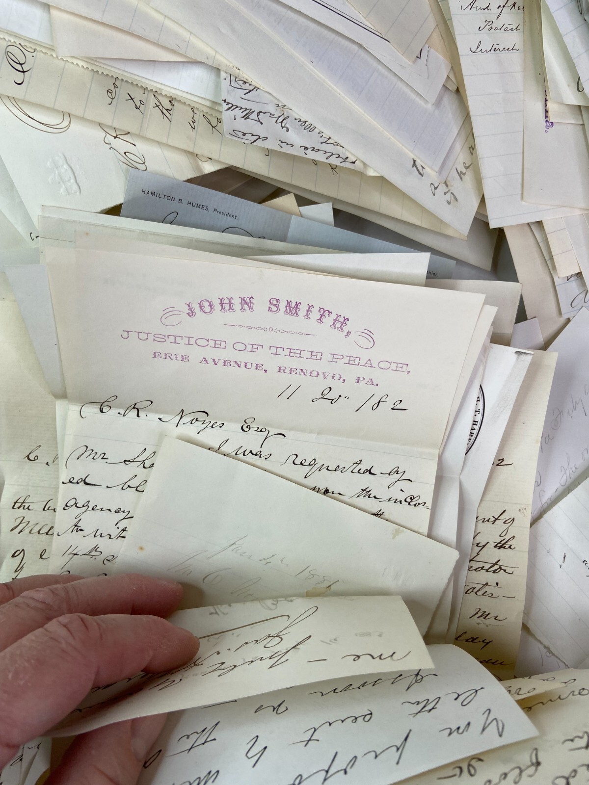 RARE HUGE Letter & Doc Archive 750+ Noyes Lumber 1880s Westport Pennsylvania PA