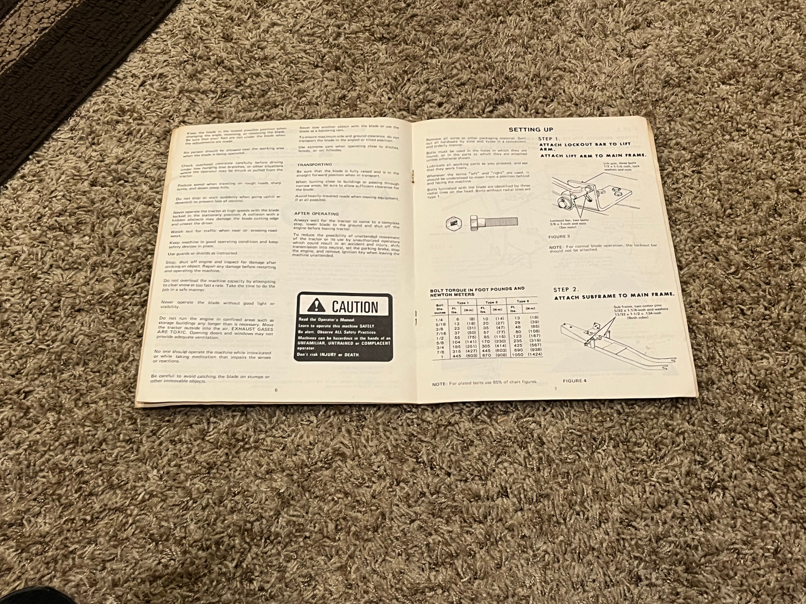 OWNER&rsquo;S MANUAL SPRING TRIP 42&Prime;-54&Prime; BLADE OPERATION & SET UP CUB CADET TRACTORS