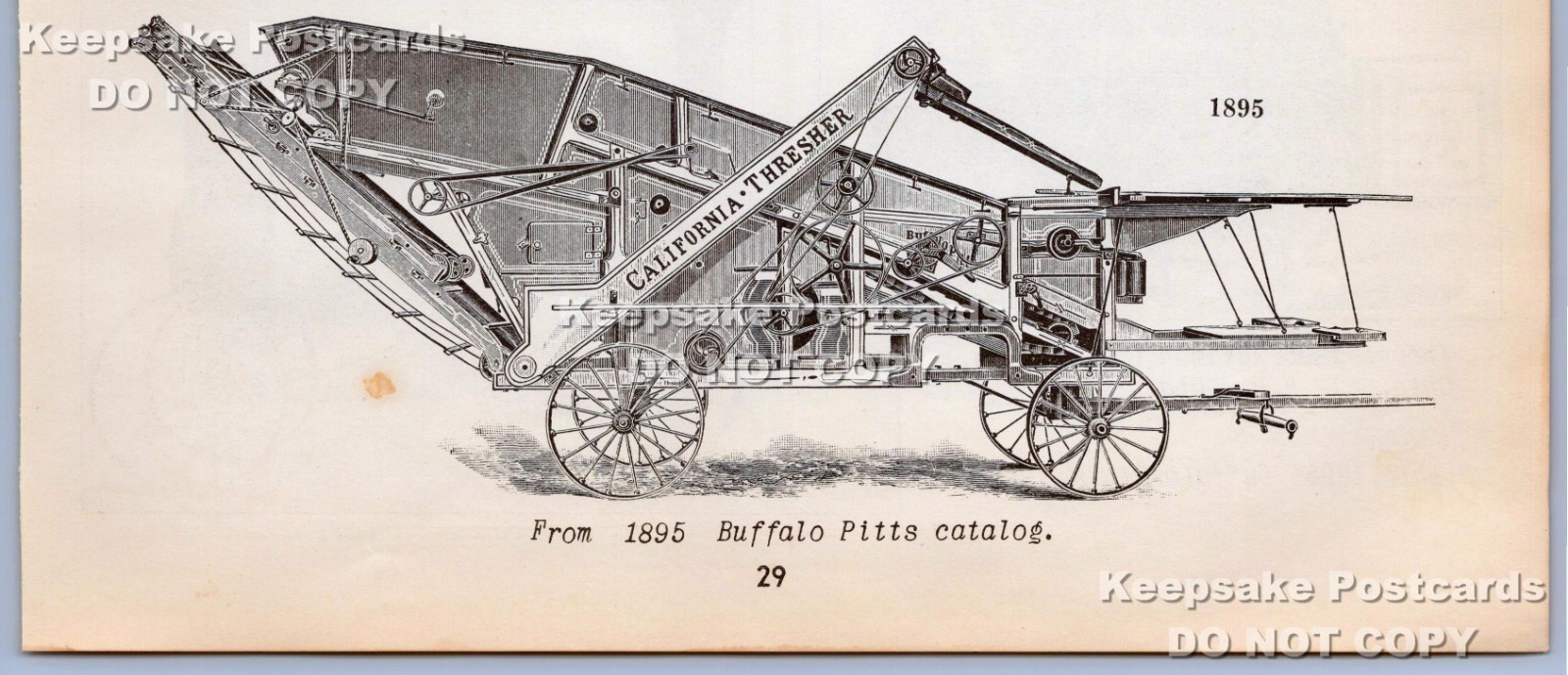 Buffalo Pitts Coal & Wood Burning Steam Engine & Thresher Vintage Print Ad