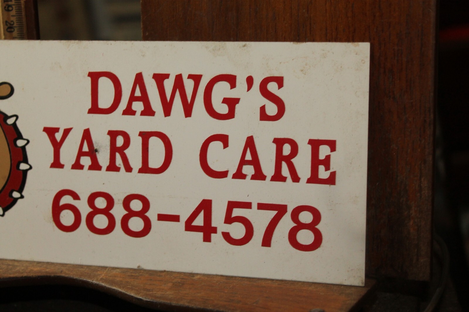 Vintage 4&Prime; x 9&Prime; Metal Sign Dawg&rsquo;s Yard Care