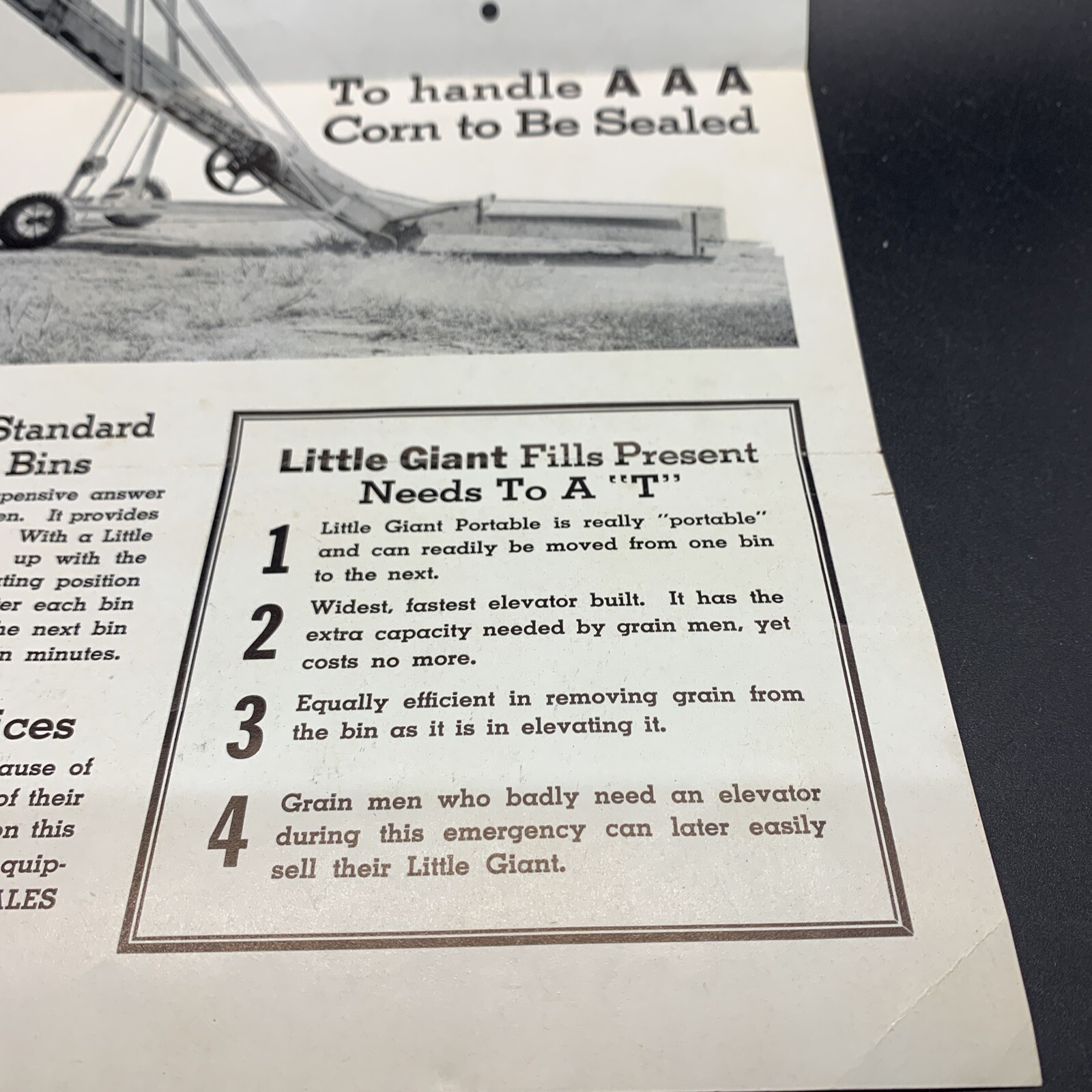 1950’s Little Giant Potable Elevators Sales Brochure Mailer-Bloomington Illinois