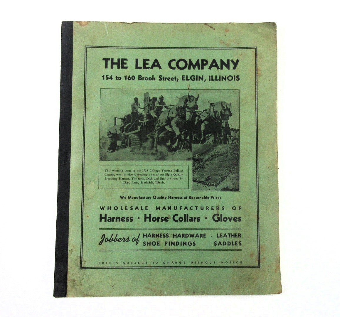 VINTAGE 1930&rsquo;S HORSE EQUIPMENT CATALOG LEA COMPANY ELGIN ILLINOIS EQUIPMENT