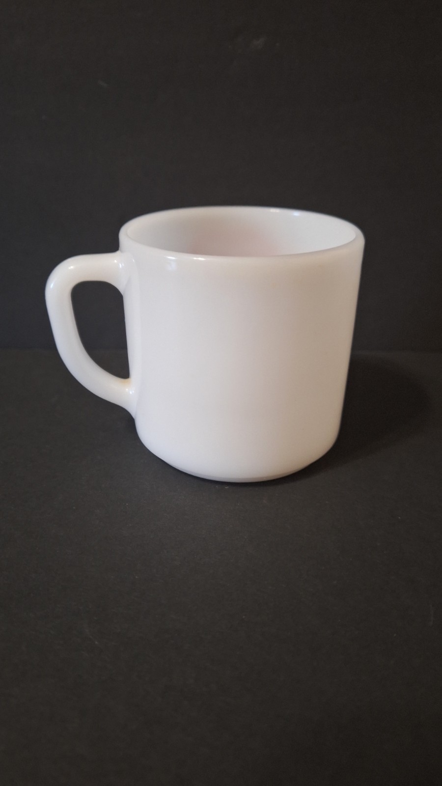 Vtg CO-OP OIL Milk Glass Mug Stromberg Osceola Polk Rising Silver Creek NEBRASKA