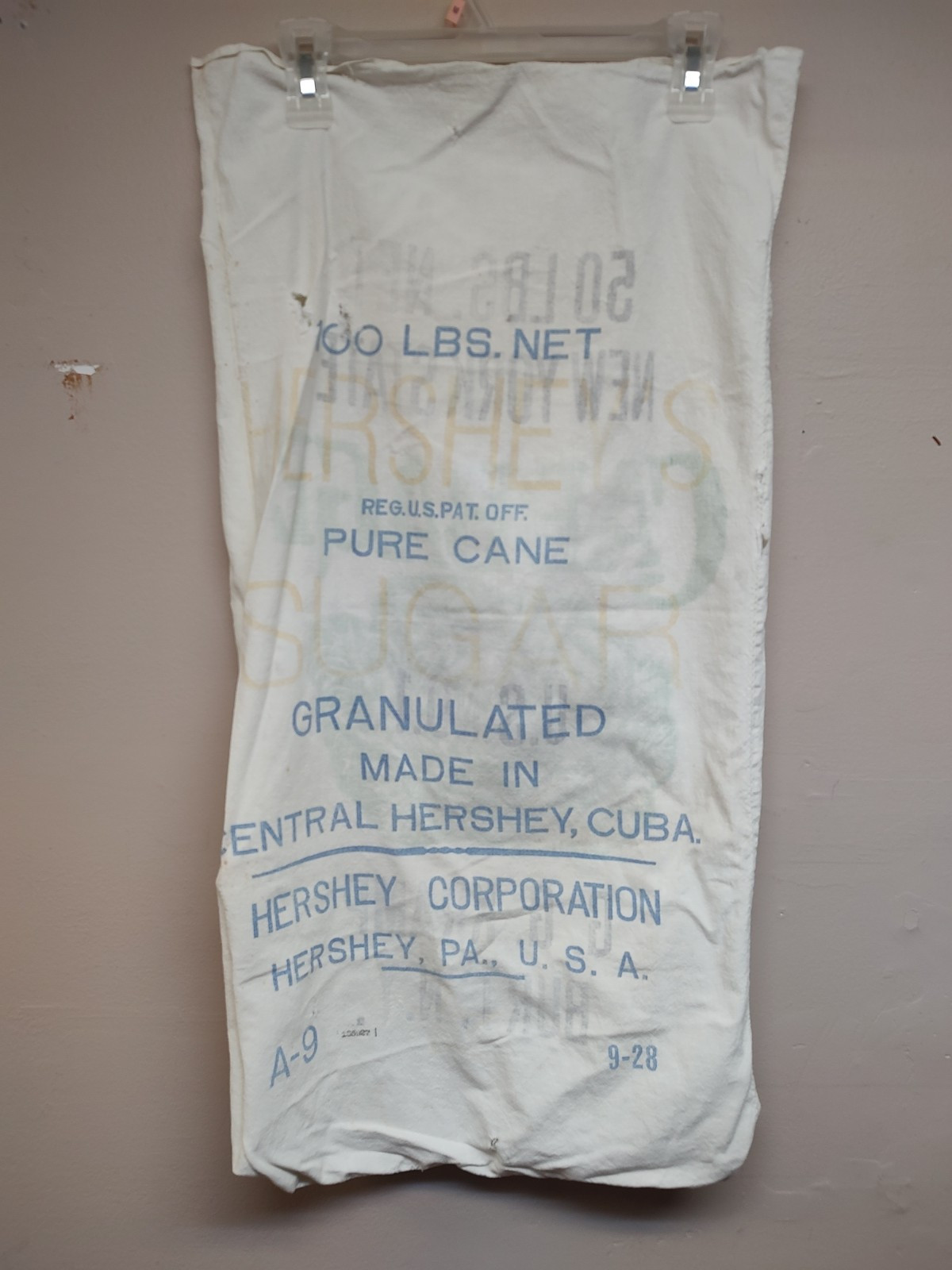 G.G. Kramp NY State US No 1 Cabbage 50 Lb/Hershey 100 Lb Cane Sugar Cuba Bag