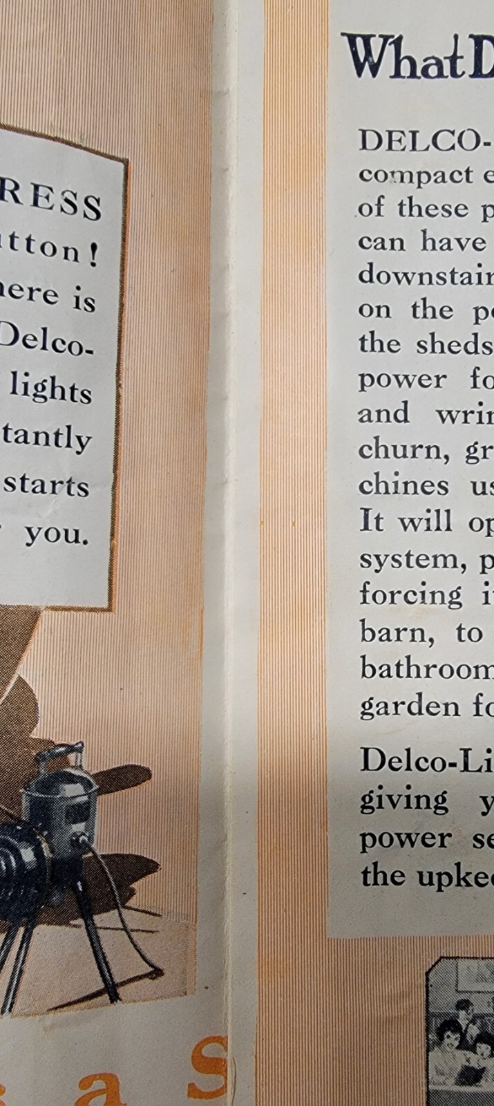 Vintage Delco-Light Farm Brochure Farm Dayton Ohio Co.