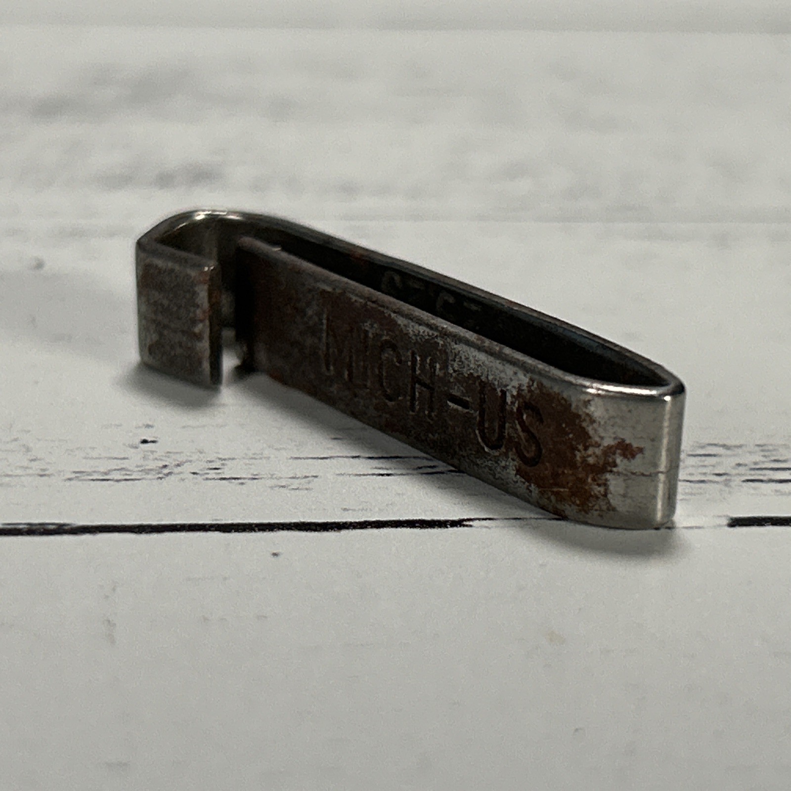 Antique Livestock Ear Tag Michigan USA December 25 1923 Patent Steel Metal