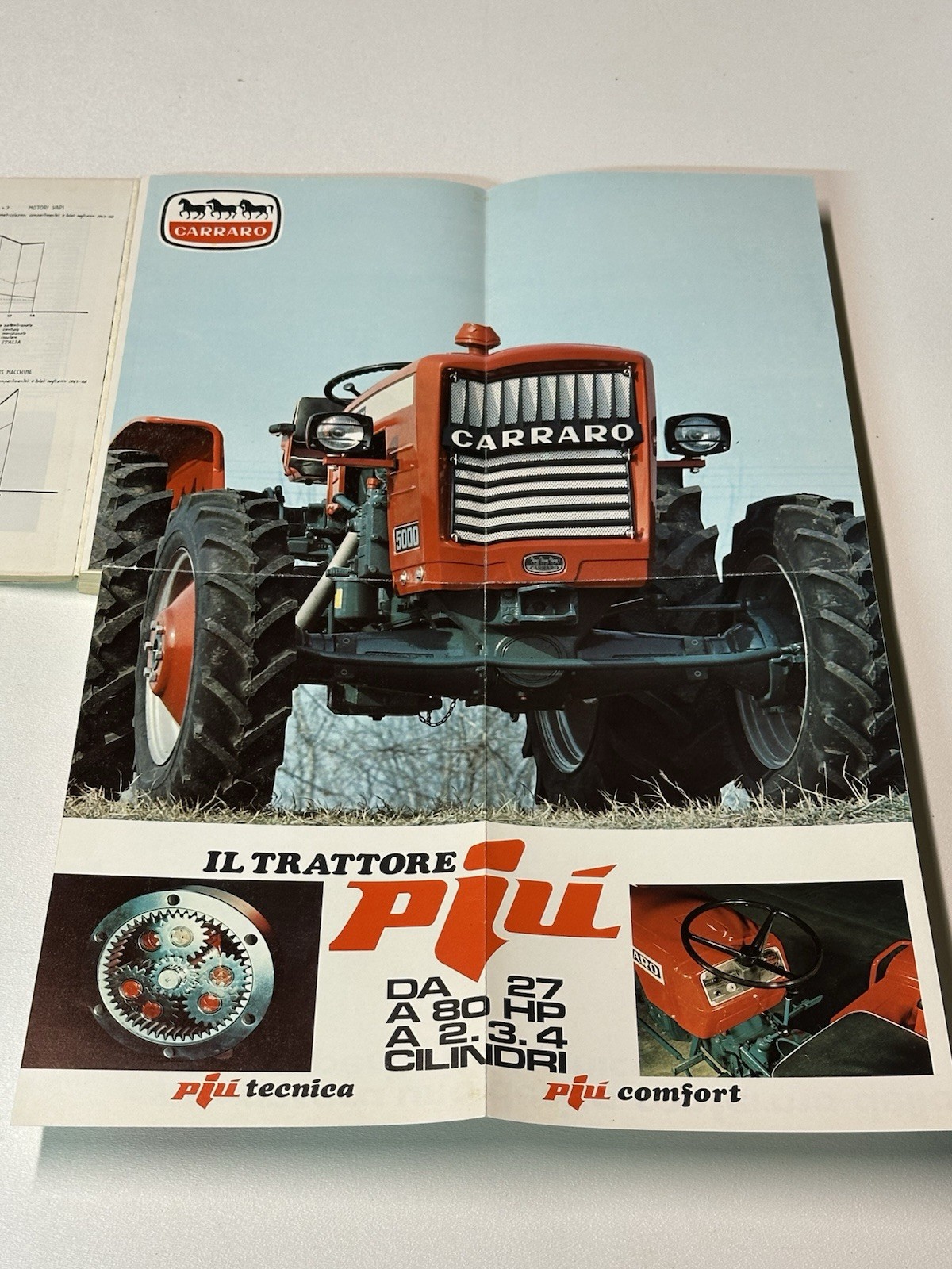 Landini C3200 Crawler Tractor Minicingolata VTG Italian Sales Brochure Poster!