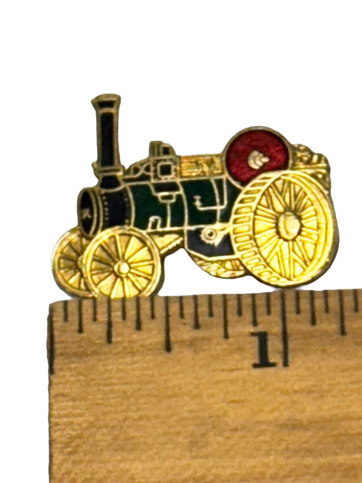 Vintage Fowler Ploughing Engine Traction Engine Steam Enamel Pin