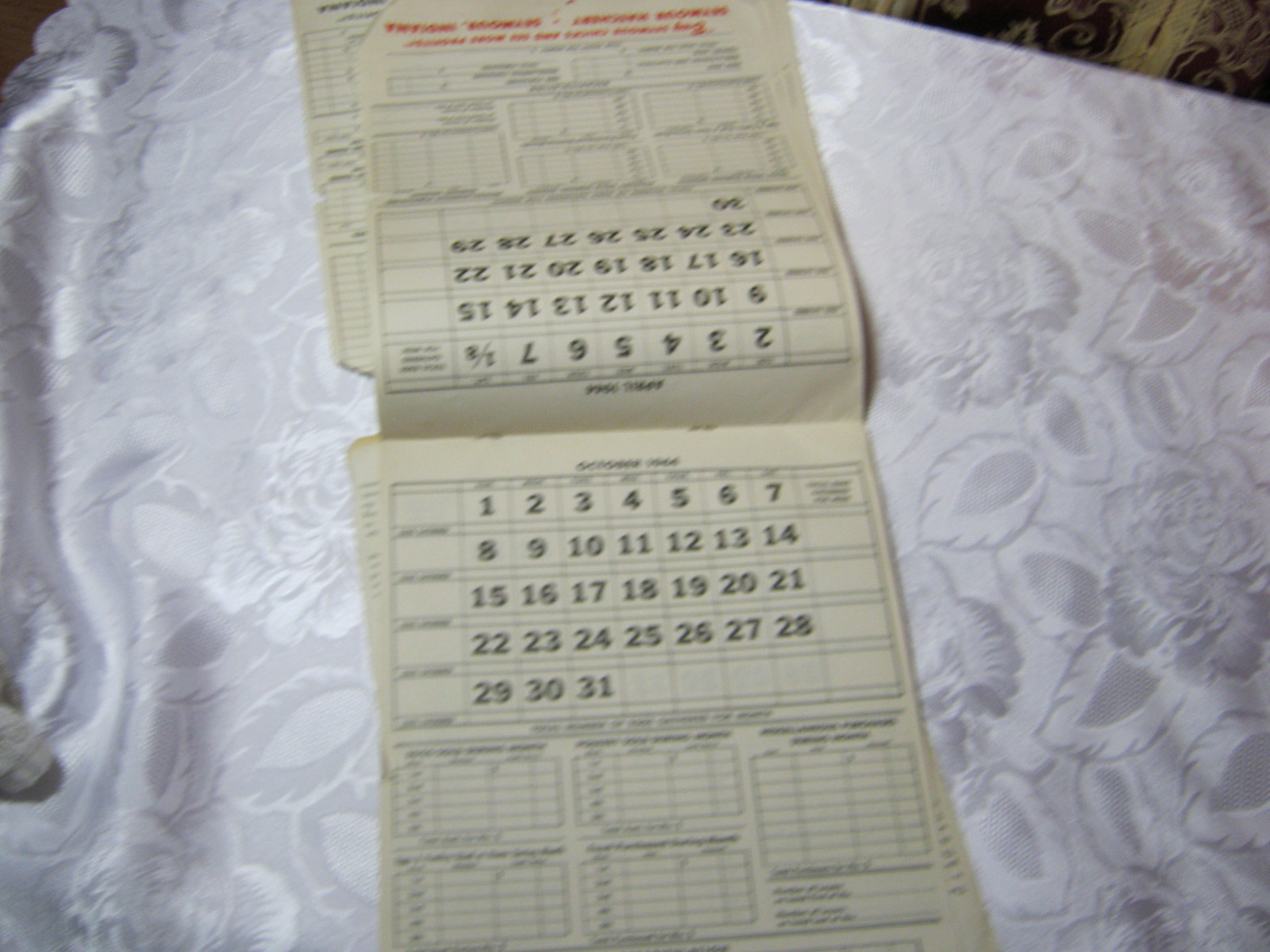 SEYMOUR CHICKS 1944 PROFIT RECORD 1940&rsquo;S VIntage Farming Adv Brochure Calendar