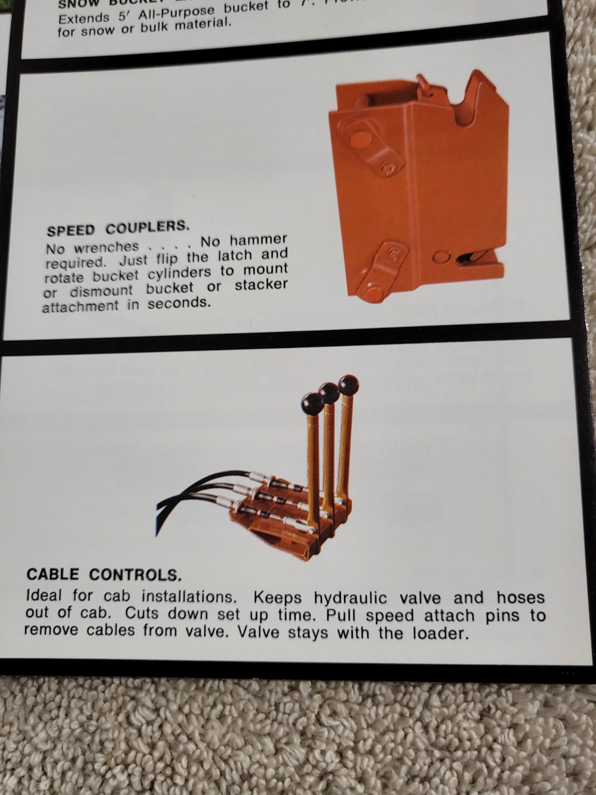 DUAL 340 / 345 Tractor Front LOADER BROCHURE John Deere MF Sioux Falls, SD.