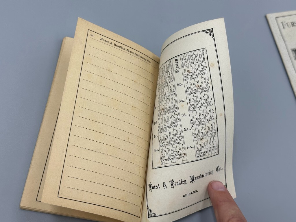 1878 FURST & BRADLEY PLOWS Pocket Catalog Repair List FARM Antique Advertising