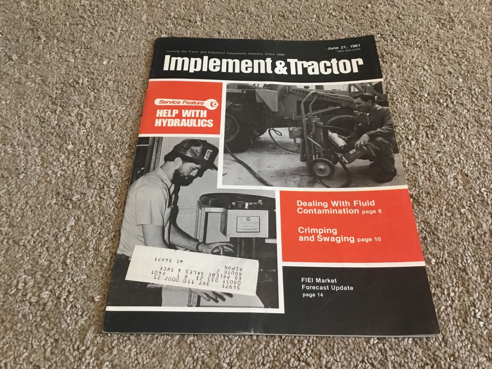 Implement & Tractor Magazine June 21, 1981 Farming Agriculture Vintage Ads J
