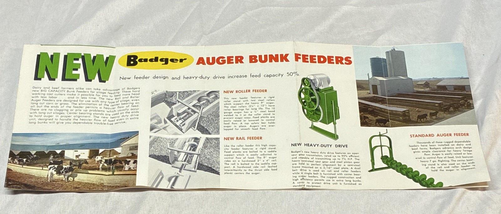 Badger Bunk Feeders & Conveyors 1961 Original Advertising Brochure