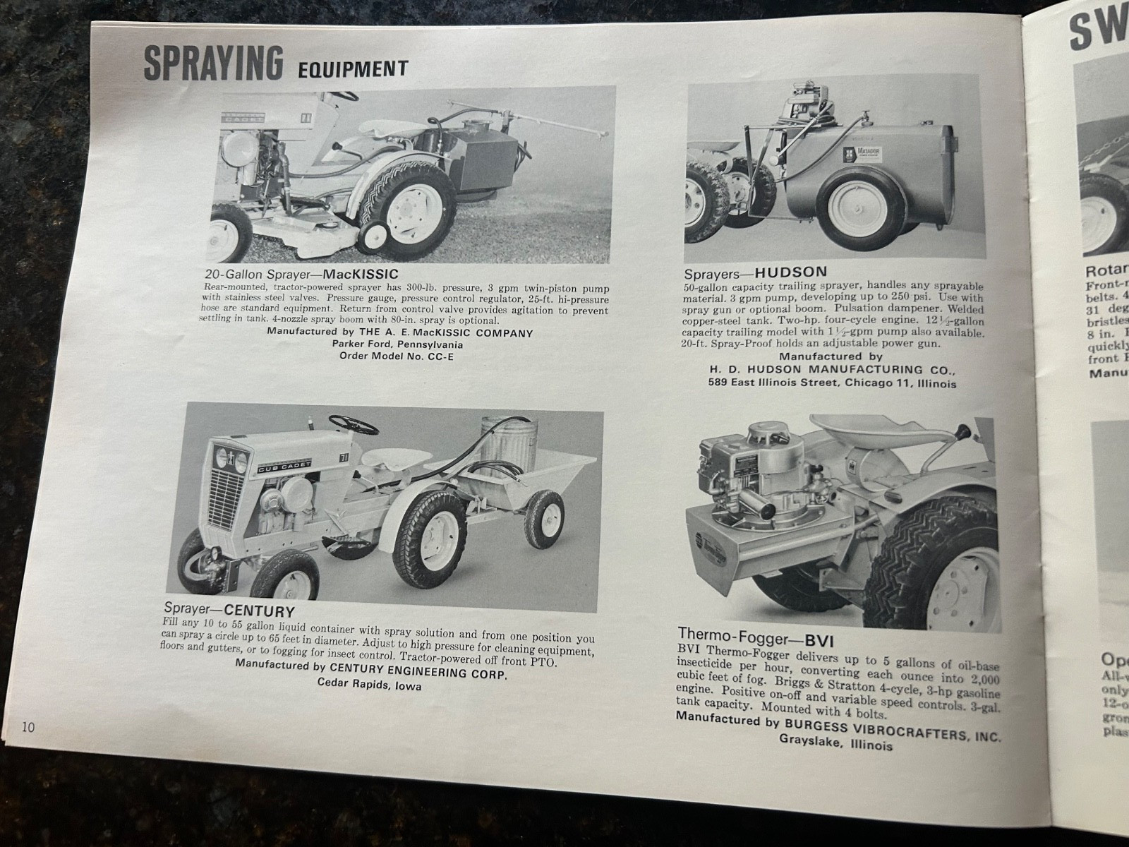 Vintage Cub Cadet Brochure Advertising Catalog & Attachment Guide International