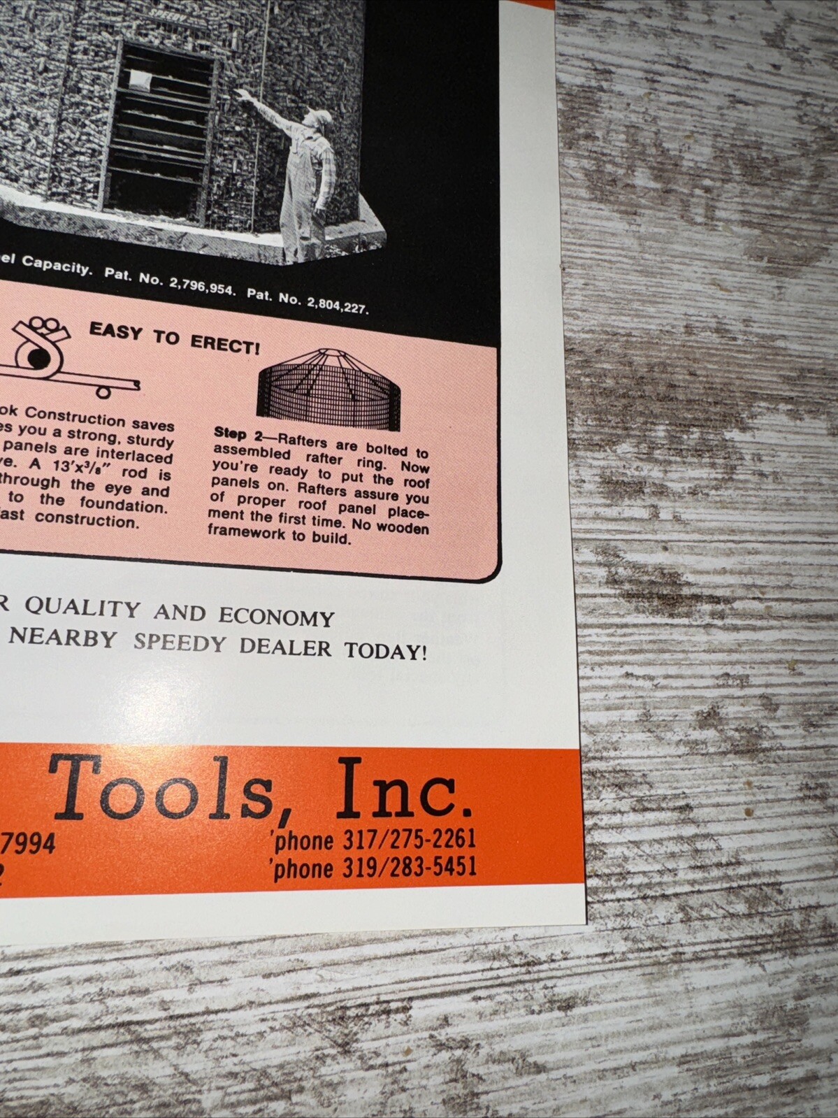 United Farm Tools Inc Speedy Bar-lock Corn Cribs Sales Brochures Oelwein Iowa DP