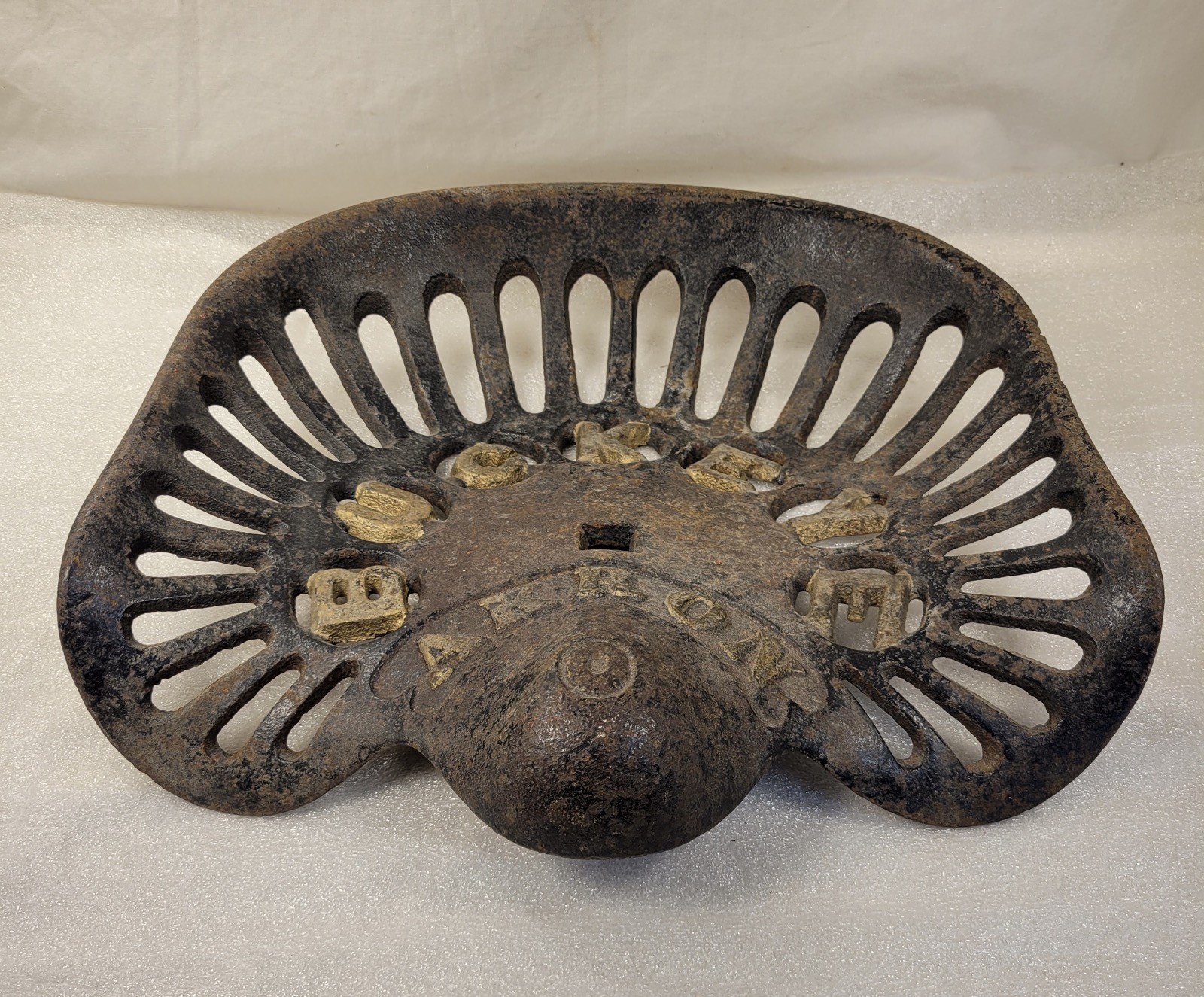 Rare Cast Iron Aultman Miller & Co. Buckeye Akron Farm Implement Tractor Seat