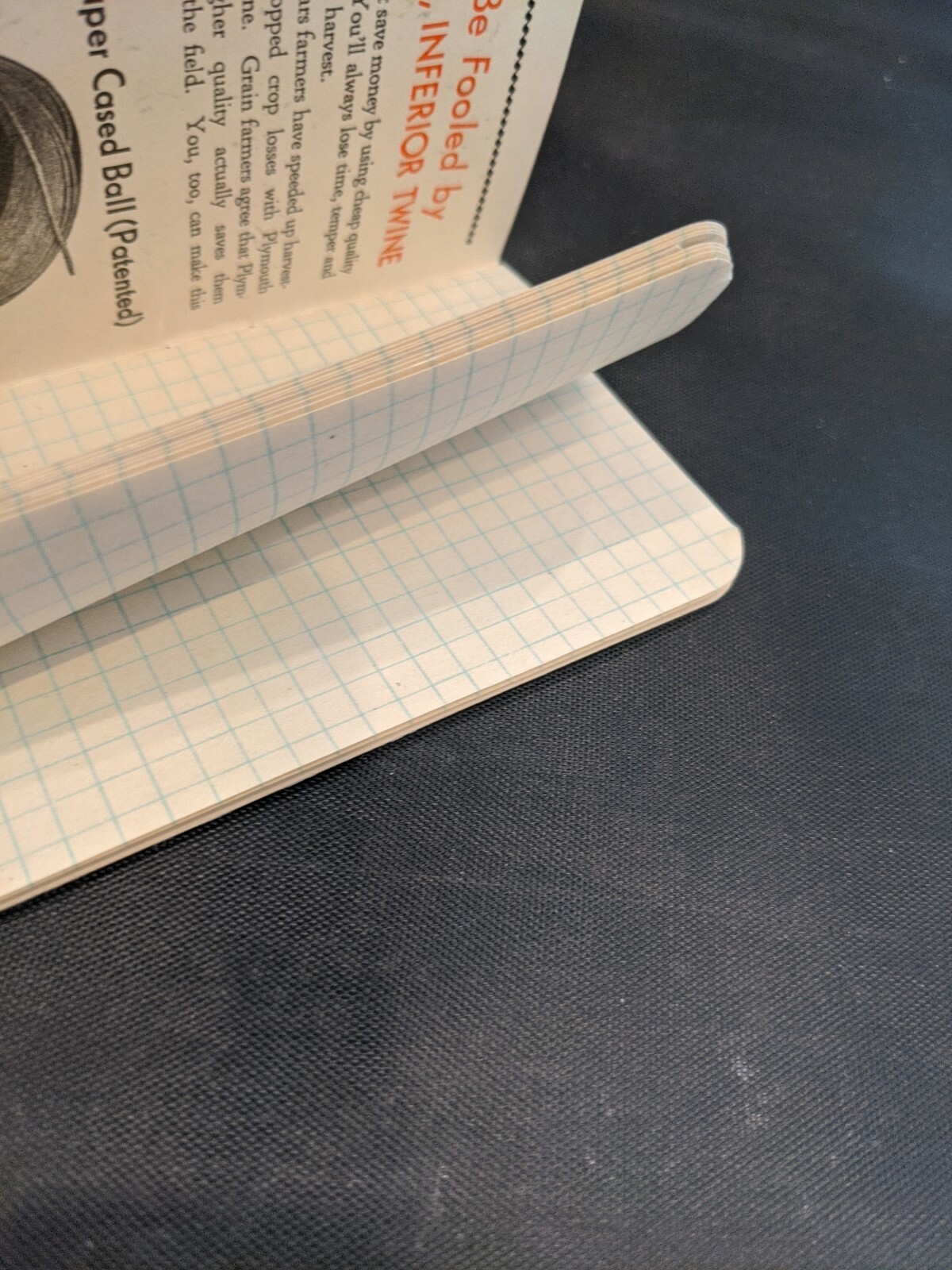 Vintage 1941 PLYMOUTH BINDER TWINE Vest Pocket Notebook North Plymouth Ma