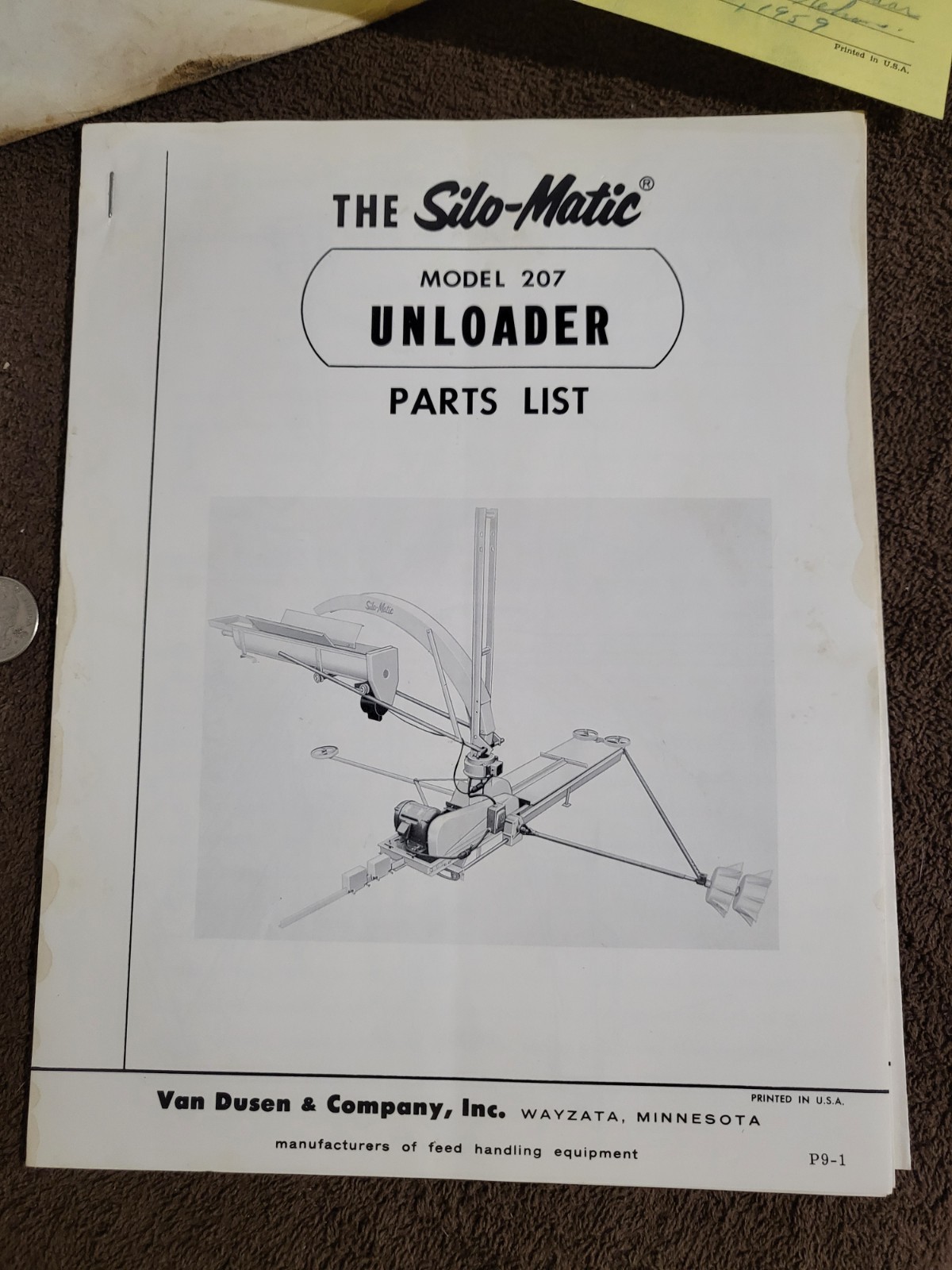 SILO-MATIC 1960s BROCHURE & MANUAL Model 207 Silage Unloader Ag Farm Barn USA