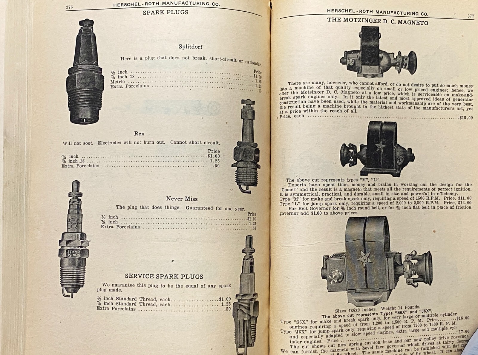Rare 1914 Herschel-Roth Manufacturing Co. Catalog No. 1 Farm Implements Supplies