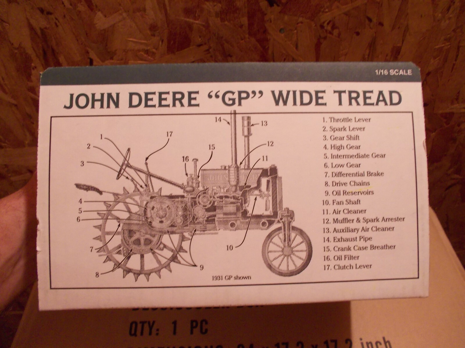 John Deere GP Wide Tread tractor 1/16 scale Ertl Co. 1995 NIB NW in box 5787DO