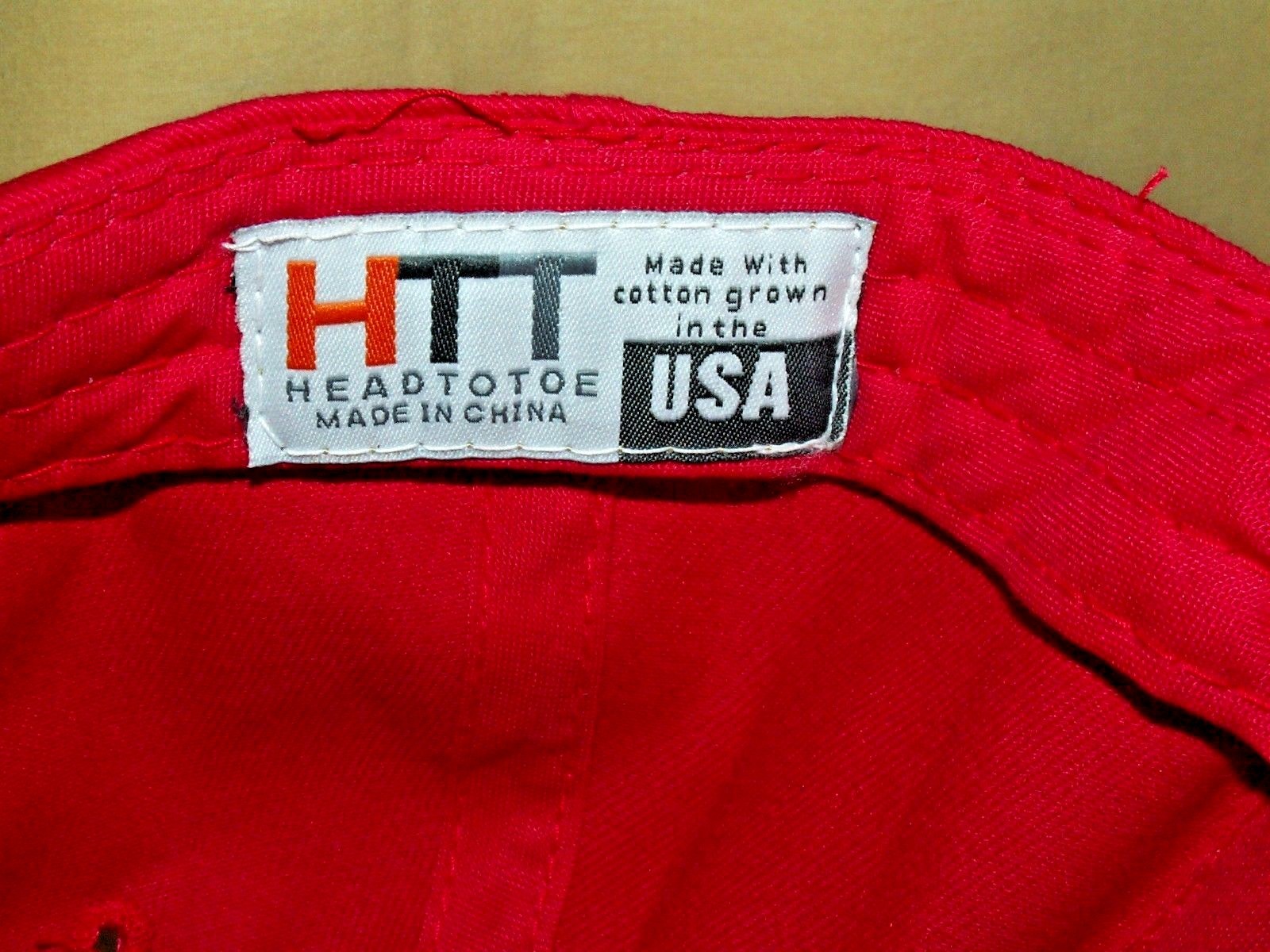 CUT RITE HARVESTING HAT BASEBALL BALL CAP RED CANVAS HEAD TO TOE ADJUST BACK.
