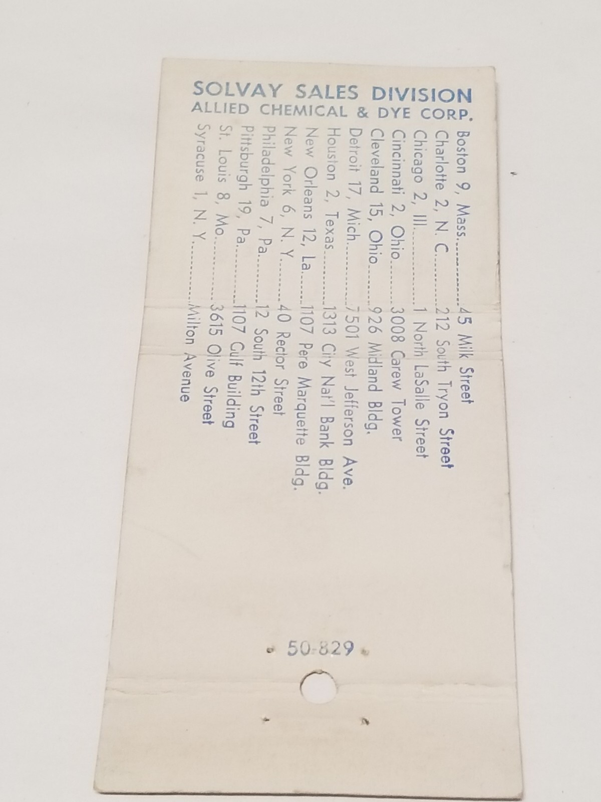 Lion Match Matchbook Cover Solvay Alkalies Chemical 30 Stick Boston Houston MB7
